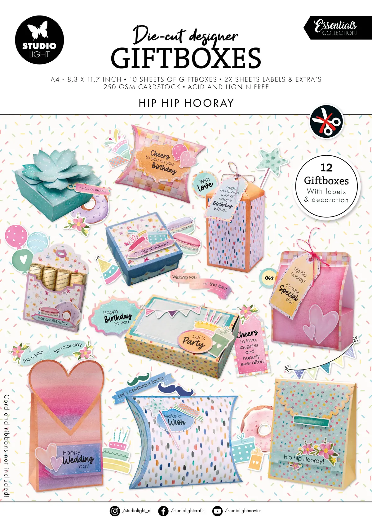 Sl Diy Giftboxes Hip Hip Hooray Paper Pad Essentials 12 Sh 1