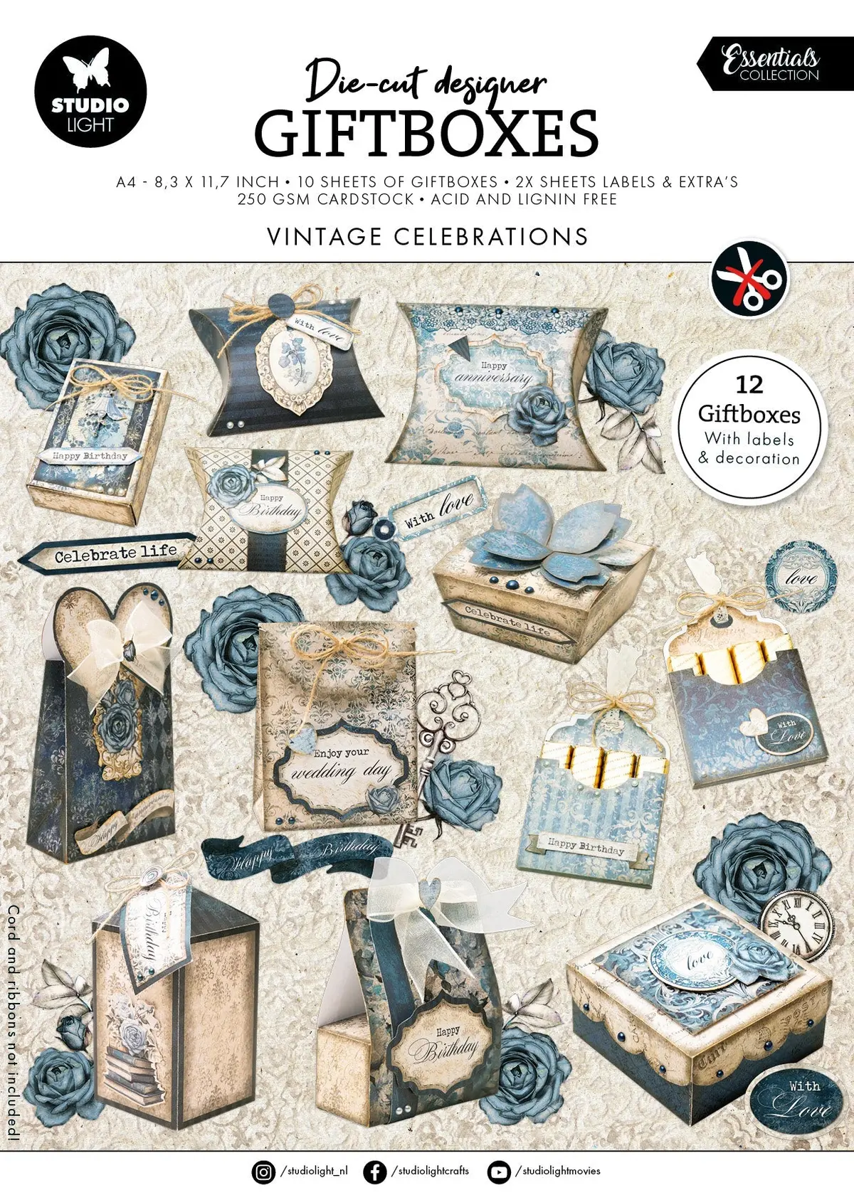 Sl Diy Giftboxes Vintage Celebrations Paper Pad Essentials 12 Sh 1