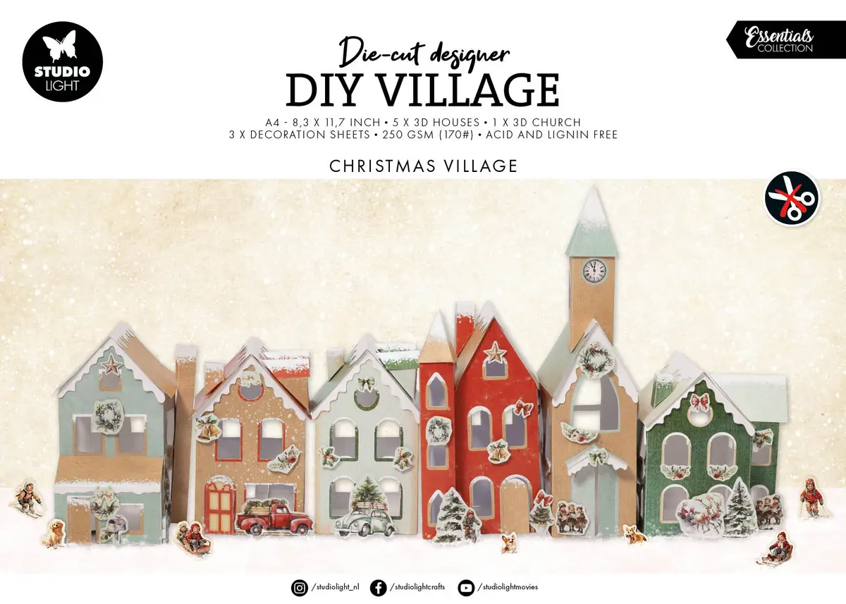 Sl Diy Village Christmas Village Essentials 12 Sheets 1