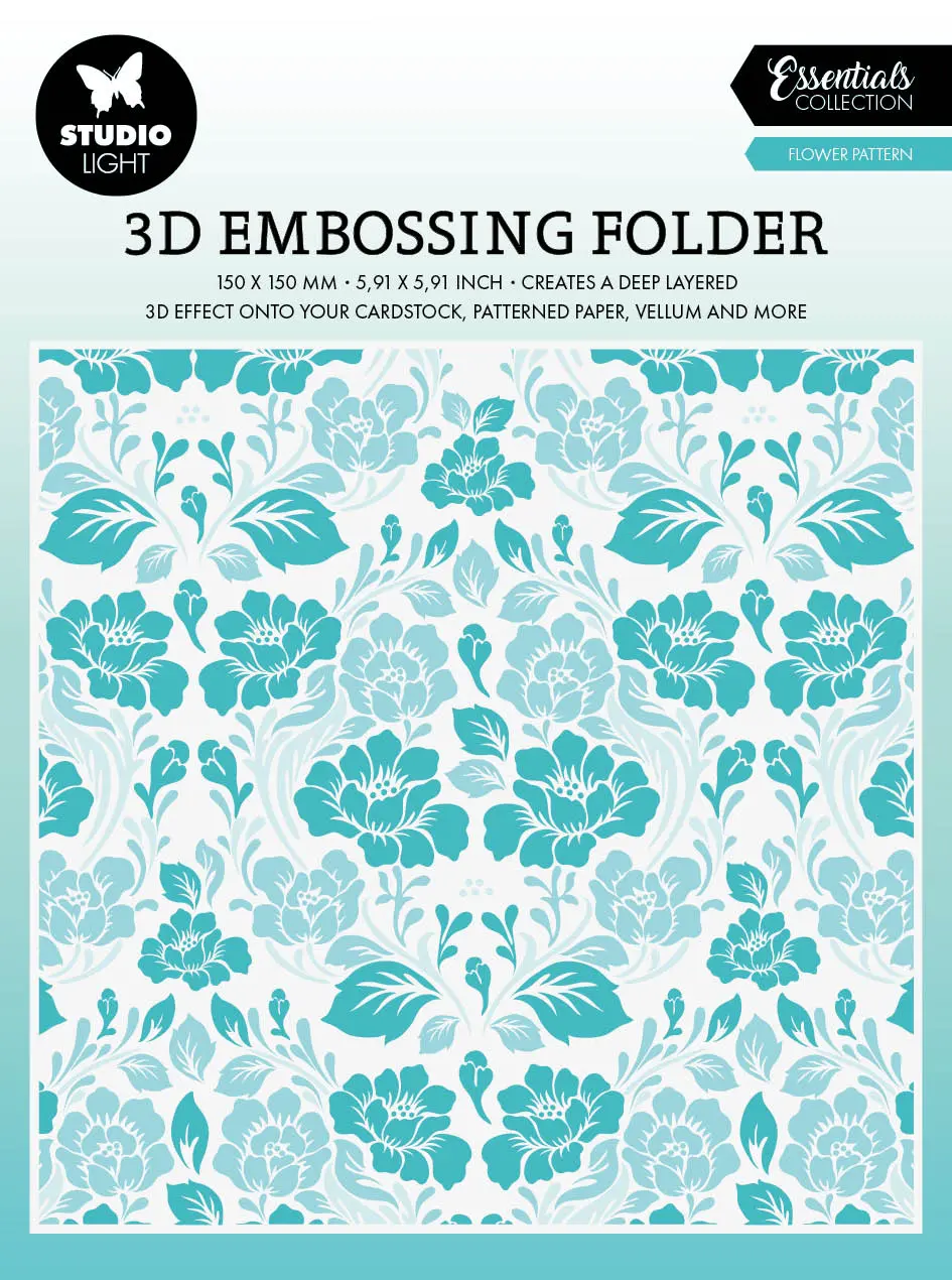 Sl Embossing Folder Flower Pattern Essentials 150X150x4mm 1 Pc Nr.17 1