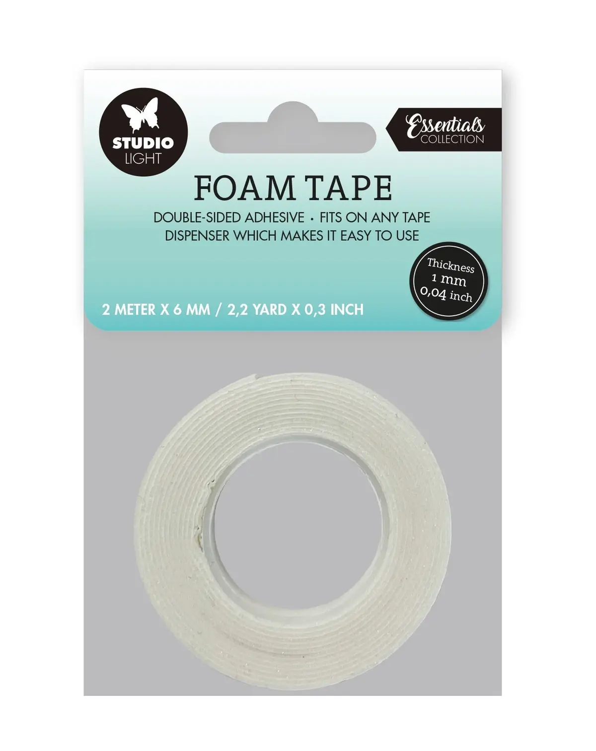 Sl Doublesided Foam Tape 1Mm Thick - 0.6Mm Wide Essential Tools 60X60x0.6Mm 2 Mt Nr.02 1