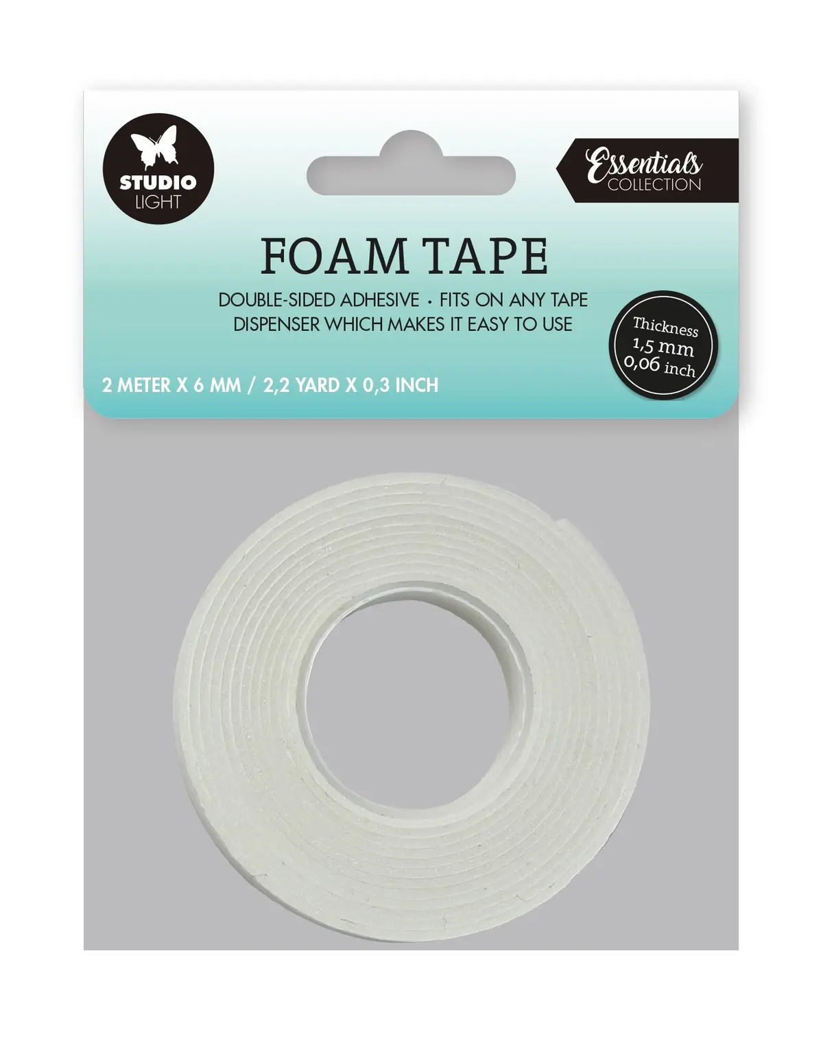Sl Doublesided Foam Tape 1.5Mm Thick - 0.6Mm Wide Essential Tools 71X71x0.6Mm 2 Mt Nr.03 1