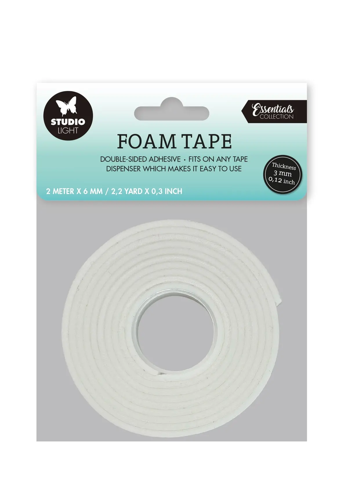 Sl Doublesided Foam Tape 3Mm Thick - 0.6Mm Wide Essential Tools 92X92x0.6Mm 2 Mt Nr.04 1