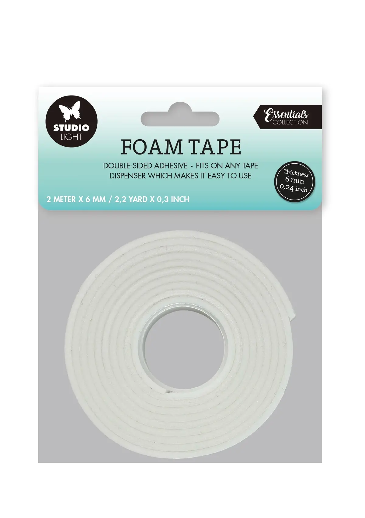 Sl Doublesided Foam Tape 6Mm Thick - 0.6Mm Wide Essential Tools 80X80x0.6Mm 2 Mt Nr.05 1