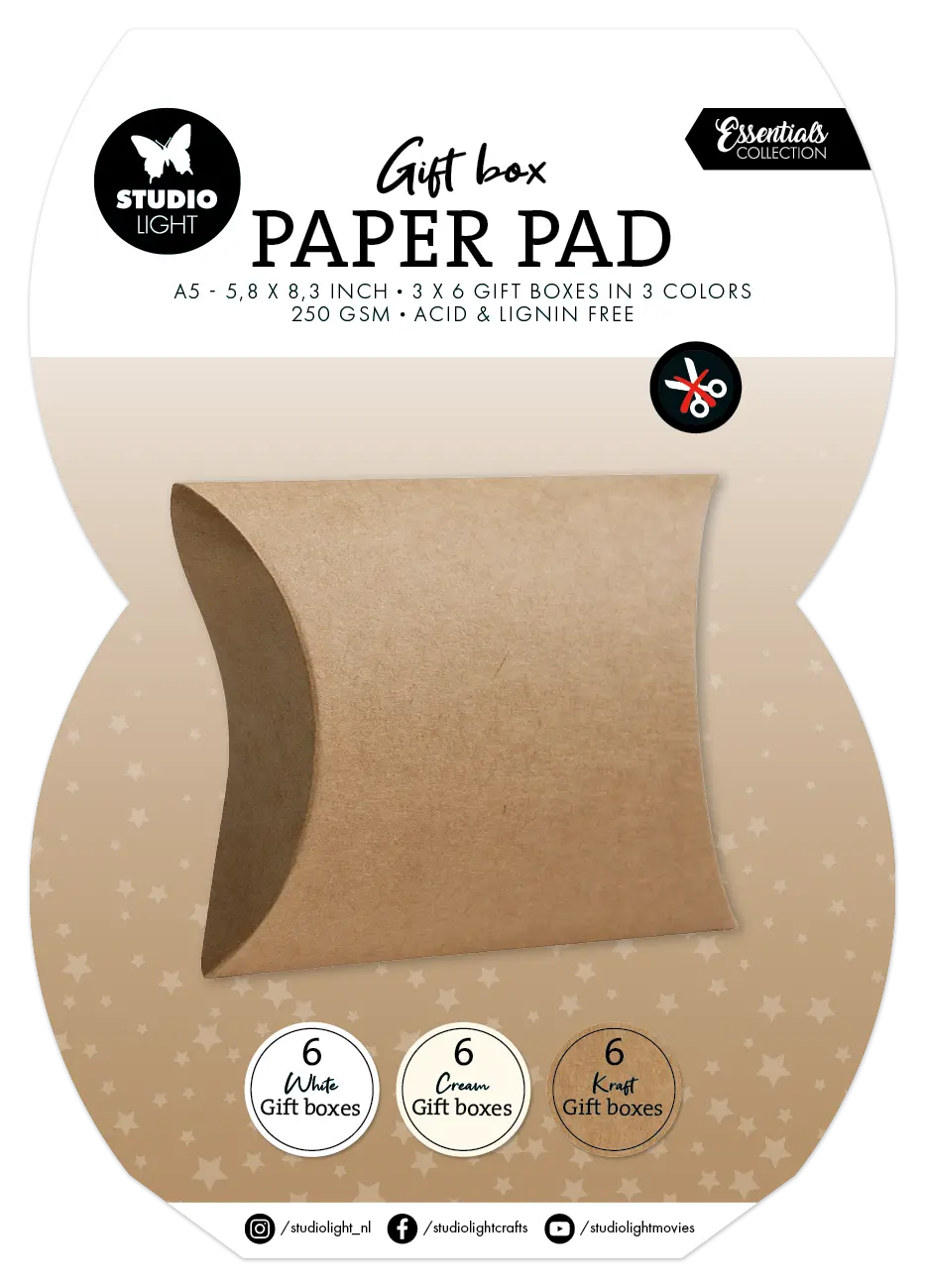 Sl Giftbox Paper Pad Pillow Box Essentials 18 Sheets 1