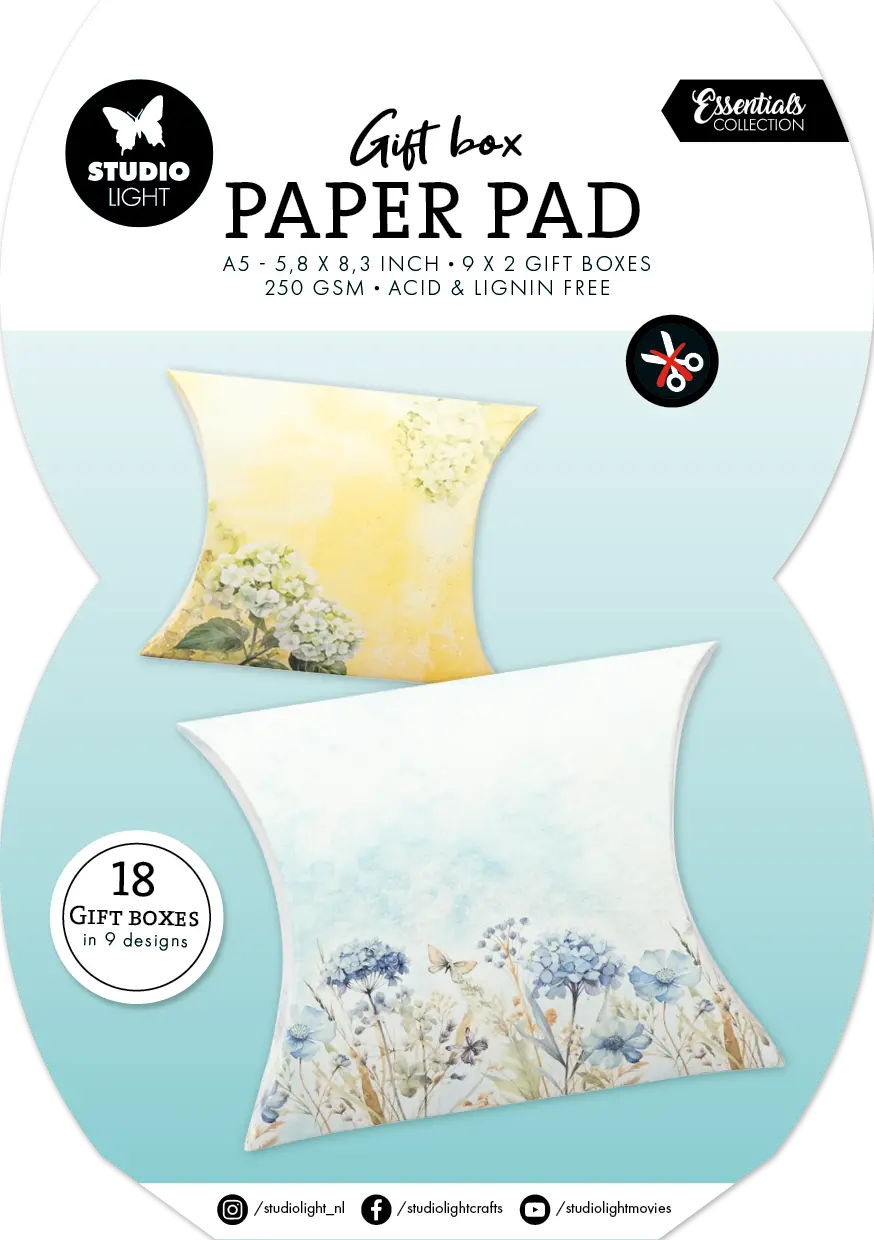 Sl Giftbox Paper Pad Pillow Box Essentials 18 Sheets 1