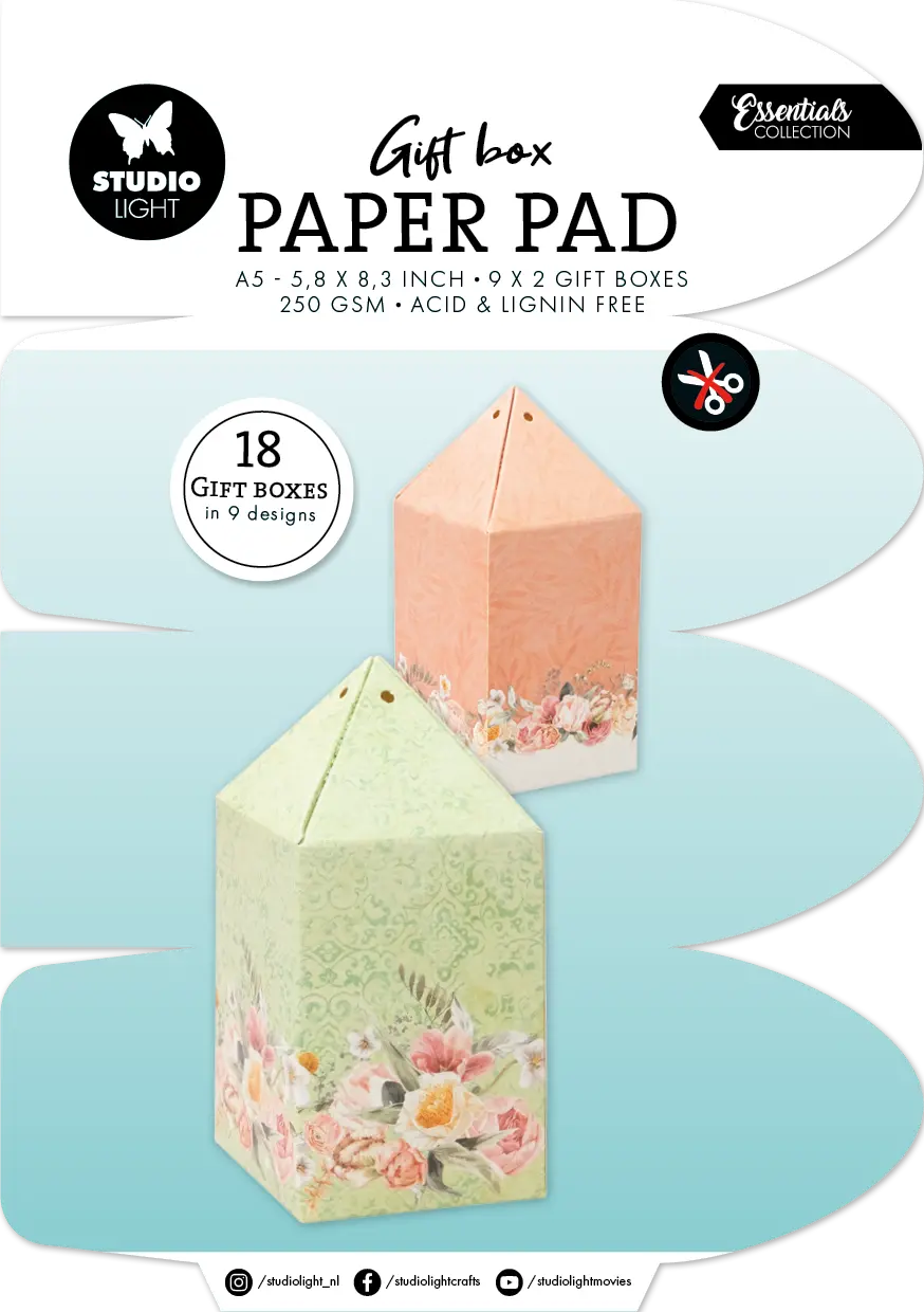 Sl Giftbox Paper Pad Candy Box Essentials 18 Sheets 1