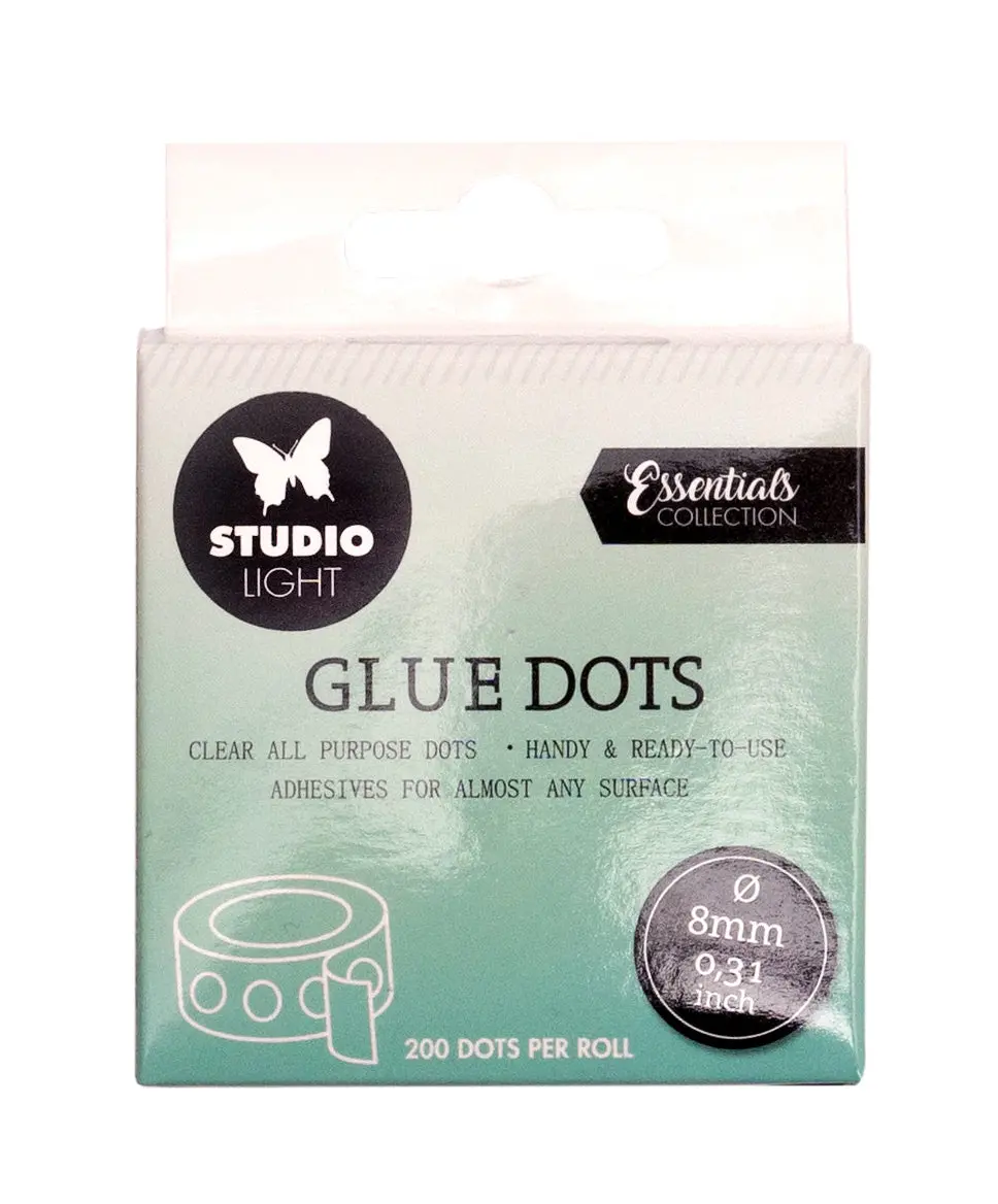 Sl Glue Dots Doublesided Adhesive 8Mm Essential Tools 90X65x25mm 200 Per Roll Nr.02 1