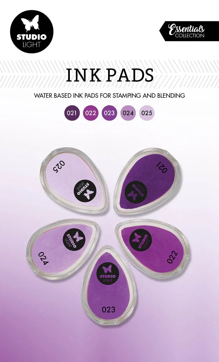 Sl Ink Pads Water Based Shades Of Purple Essential Tools 215X130x21mm 5 Pc Nr.05 1