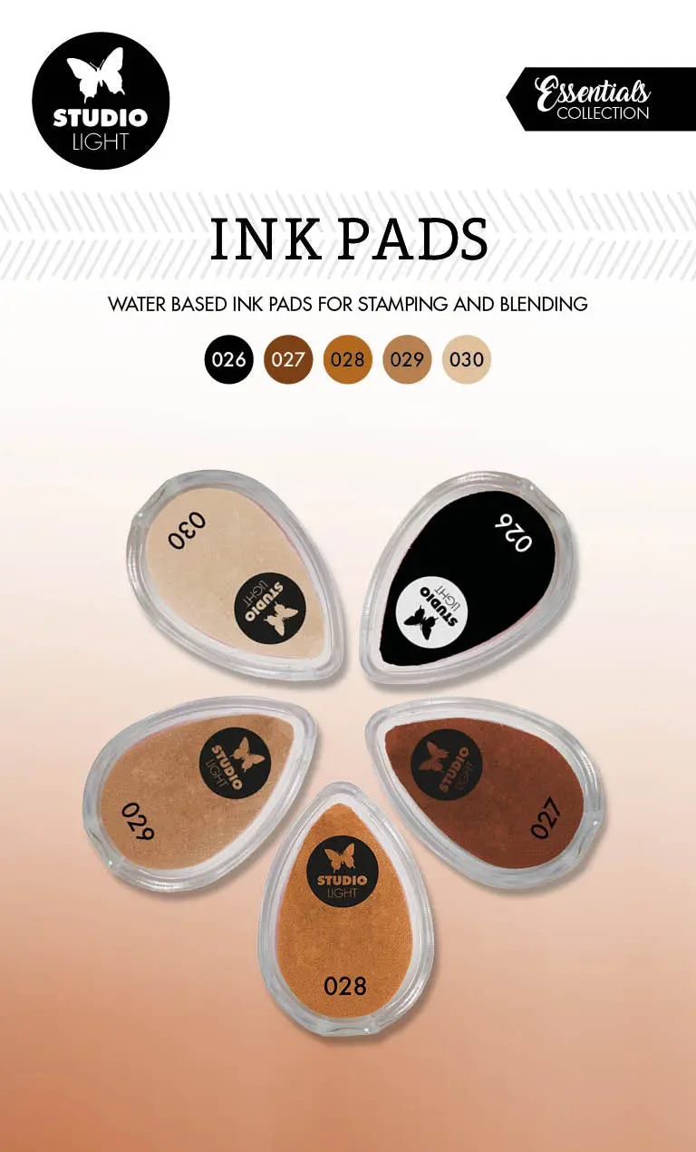 Sl Ink Pads Water Based Shades Of Brown Essential Tools 215X130x21mm 5 Pc Nr.06 1