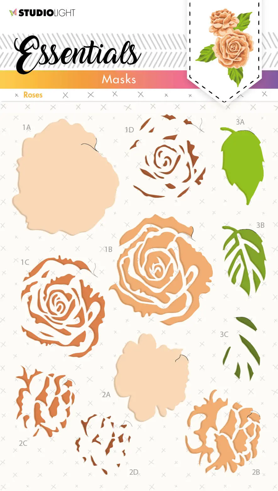 Sl Mask Roses Essentials 150X210x1mm 1 Pc Nr.125 1