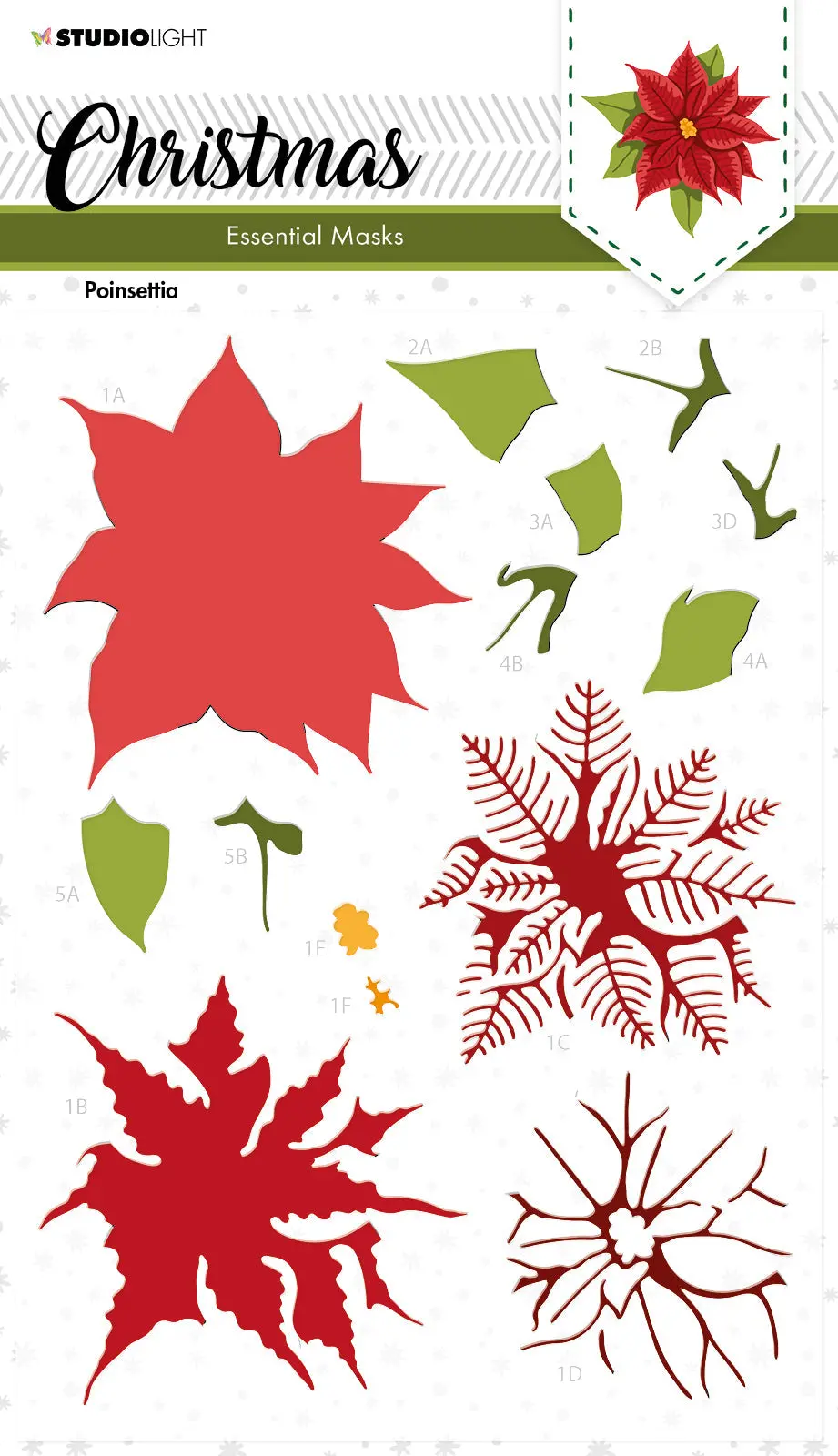 Sl Mask Poinsettia Essentials 150X210x1mm 1 Pc Nr.142 1