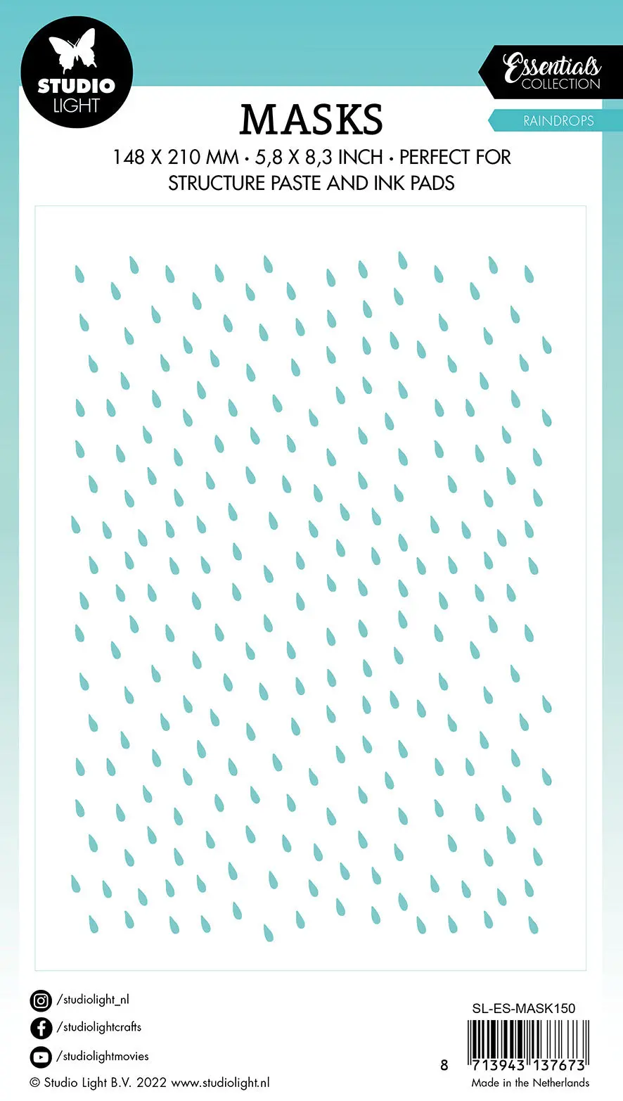 Sl Mask Raindrops Essentials 150X210x1mm 1 Pc Nr.150 2