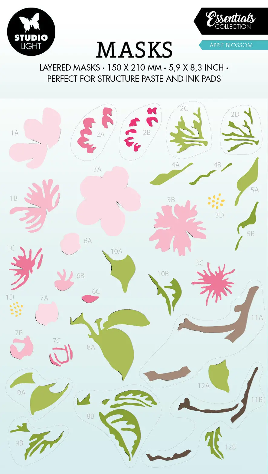 Sl Mask Apple Blossom Essentials 150X210x1mm 1 Pc Nr.173 1
