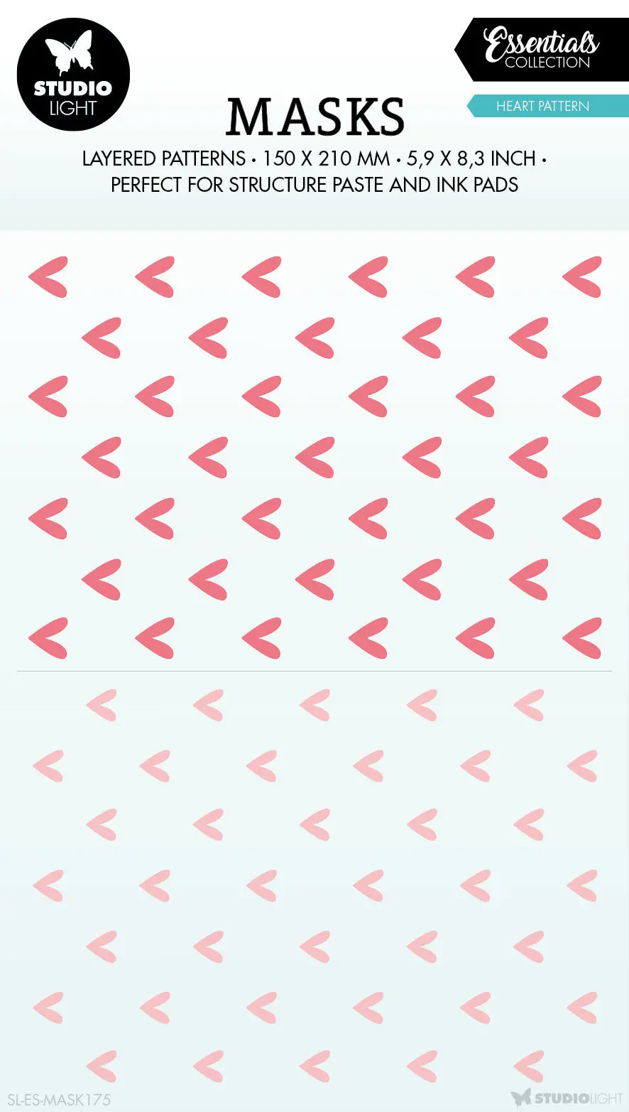 Sl Mask Heart Pattern Essentials 150X210x1mm 1 Pc Nr.175 1