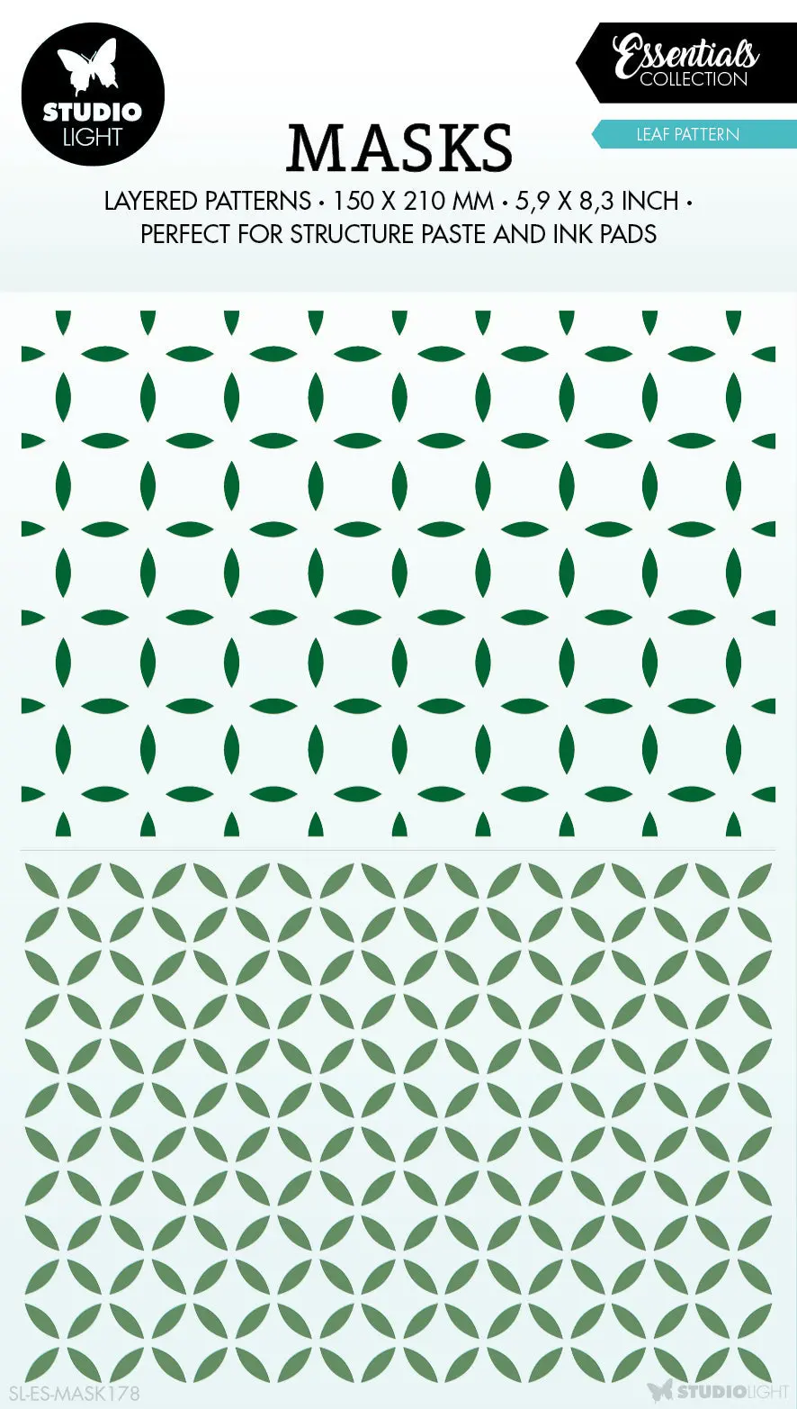 Sl Mask Leaves Pattern Essentials 150X210x1mm 1 Pc Nr.178 1