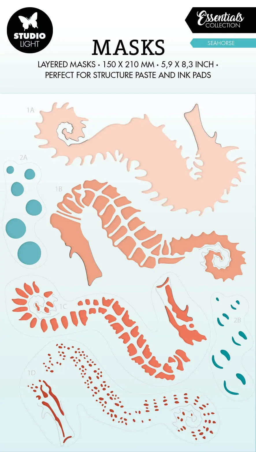 Sl Mask Seahorse Essentials 150X210x1mm 1 Pc Nr.197 1