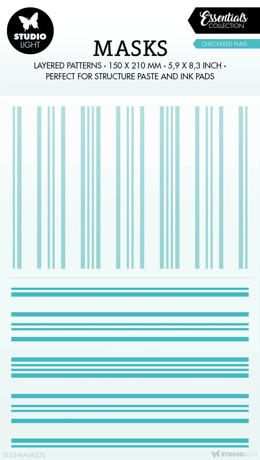 Sl Mask Checkered Plaid Essentials 150X210x1mm 1 Pc Nr.220 1