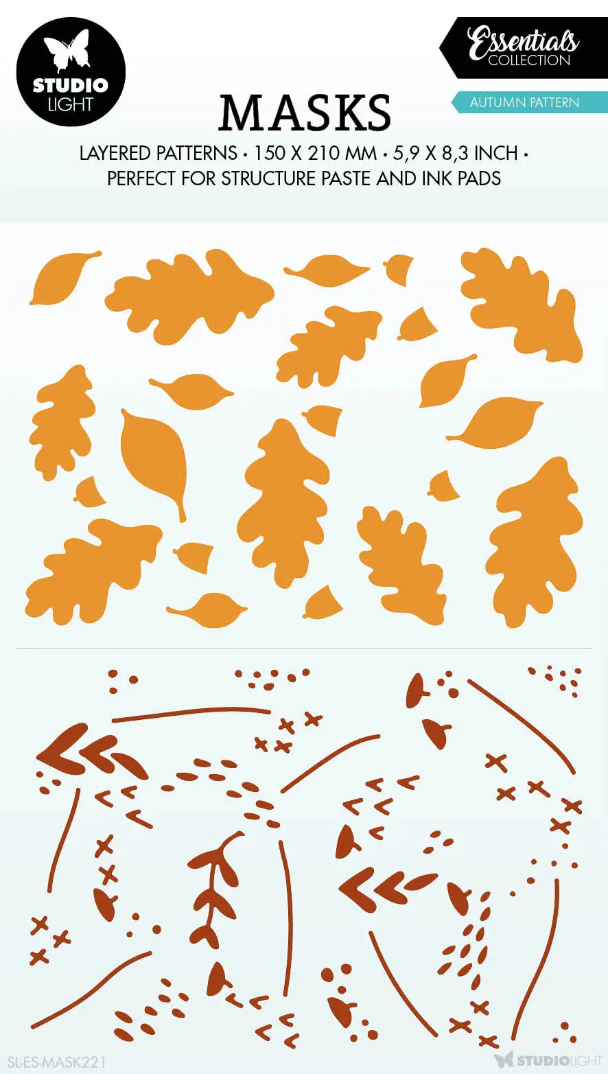 Sl Mask Autumn Pattern Essentials 150X210x1mm 1 Pc Nr.221 1
