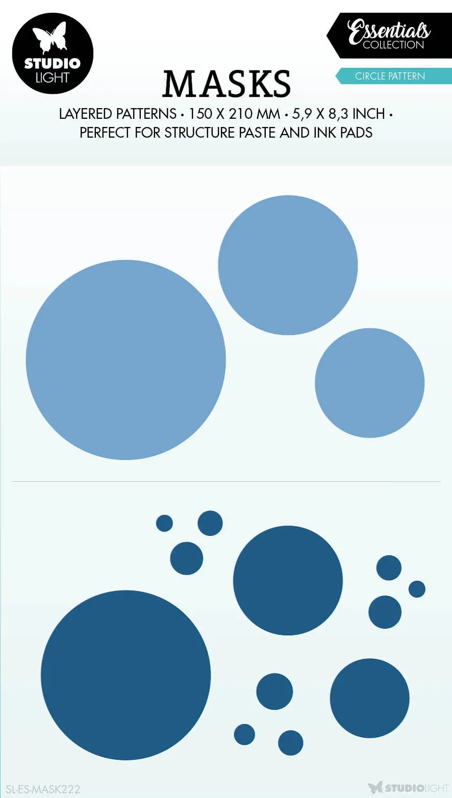 Sl Mask Circle Pattern Essentials 150X210x1mm 1 Pc Nr.222 1