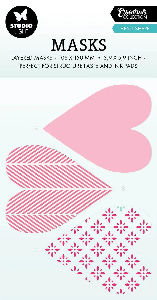 Sl Masks Heart Shape Essentials 105X150x1mm 1 Pc Nr.249 1