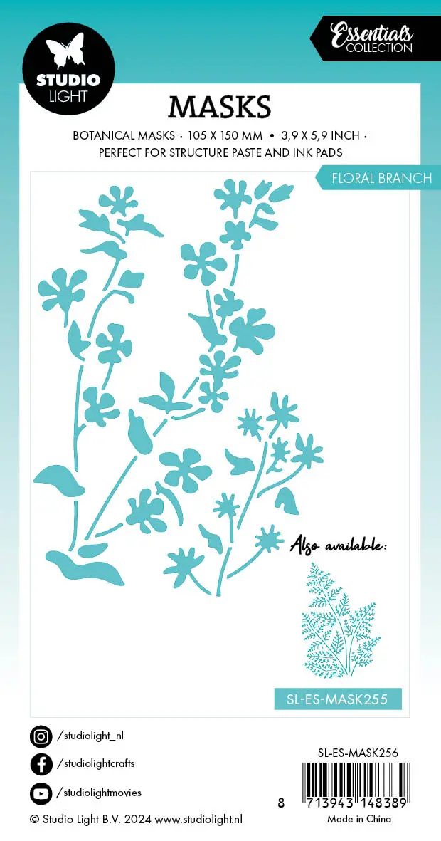 Sl Mask Floral Branch Essentials 105X148x1mm 1 Pc Nr.256 2