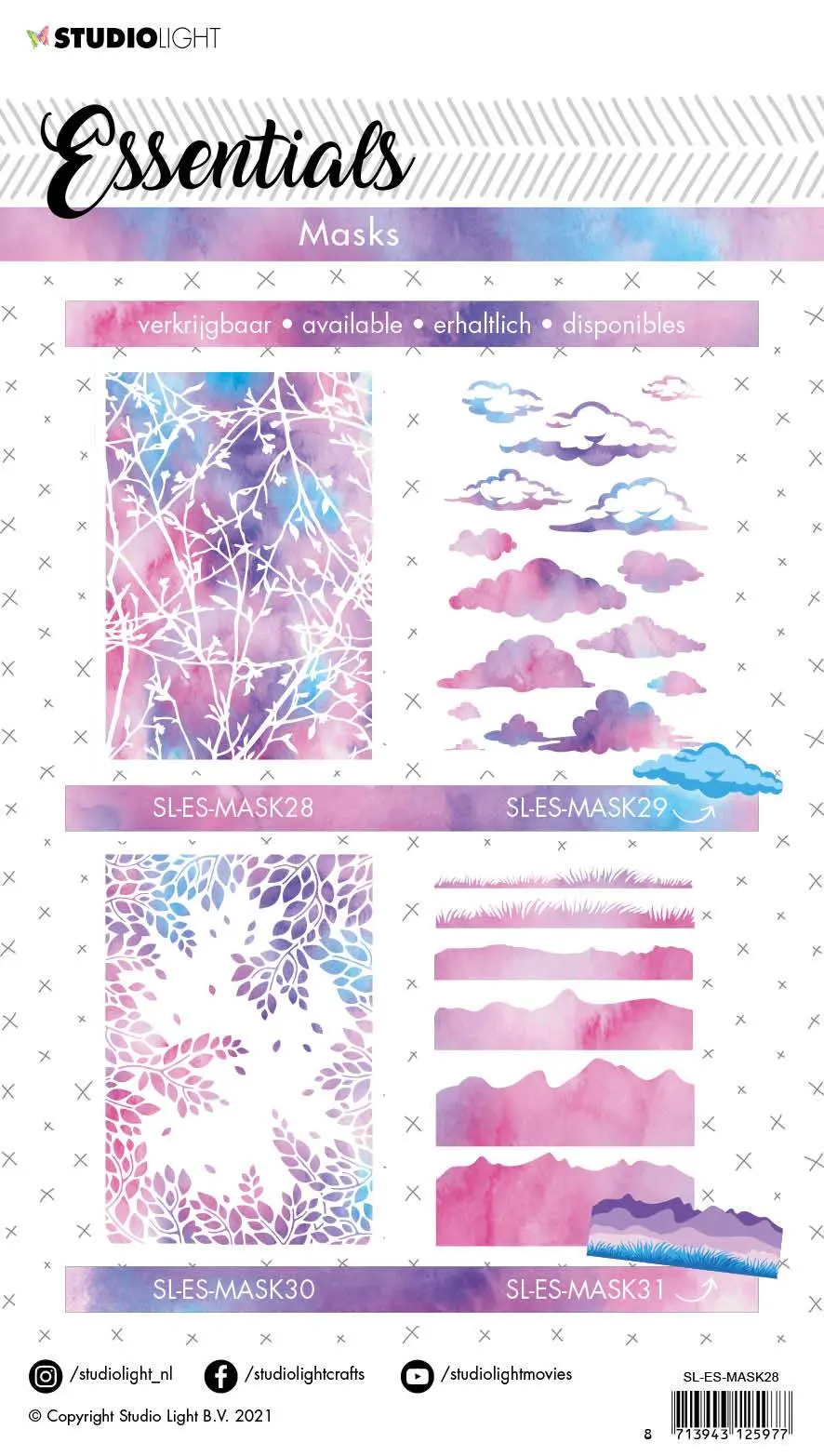 Sl Mask Background Blossom/Branches Essentials 148X210mm Nr.28 2