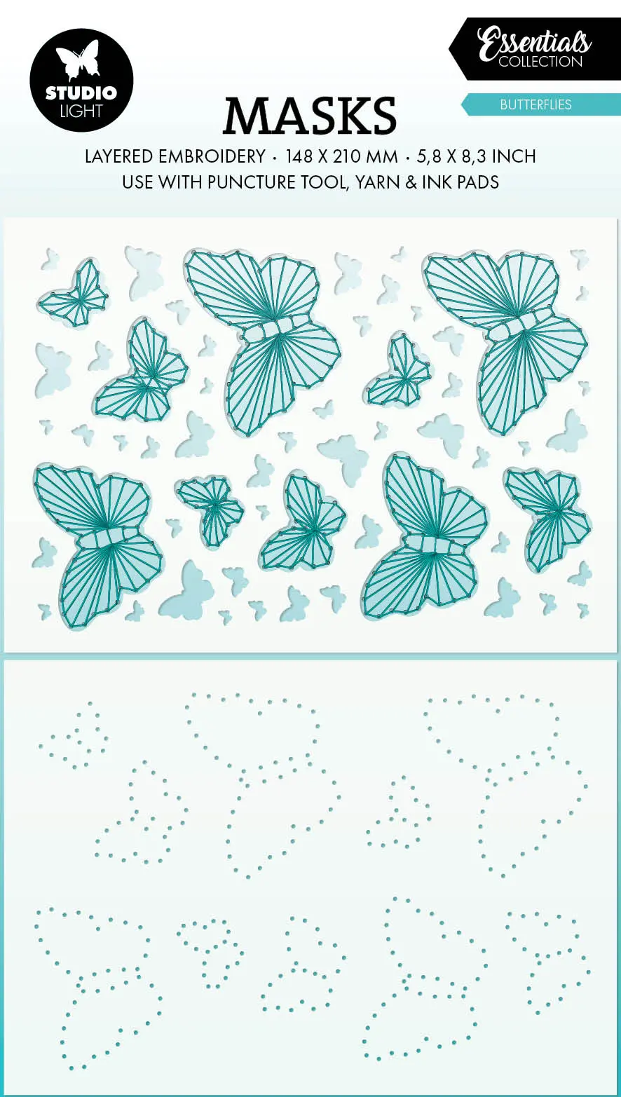 Sl Puncture Tool Mask Butterflies Essentials 2  Pc 1