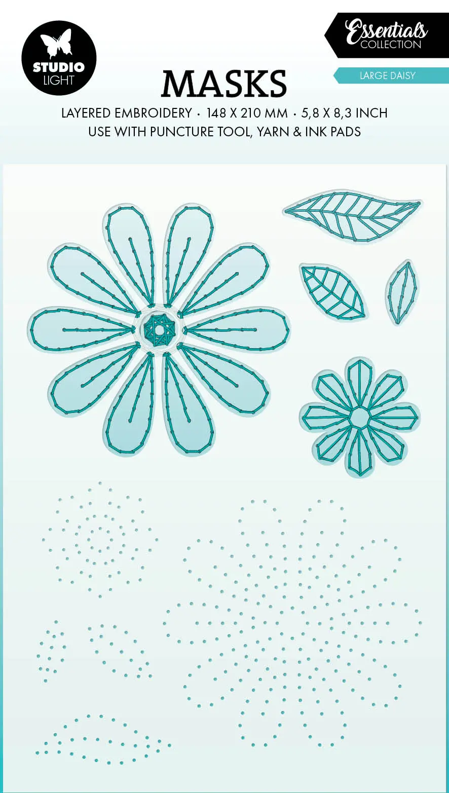 Sl Mask Embroidery - Large Daisy Essentials 1 Pc 1