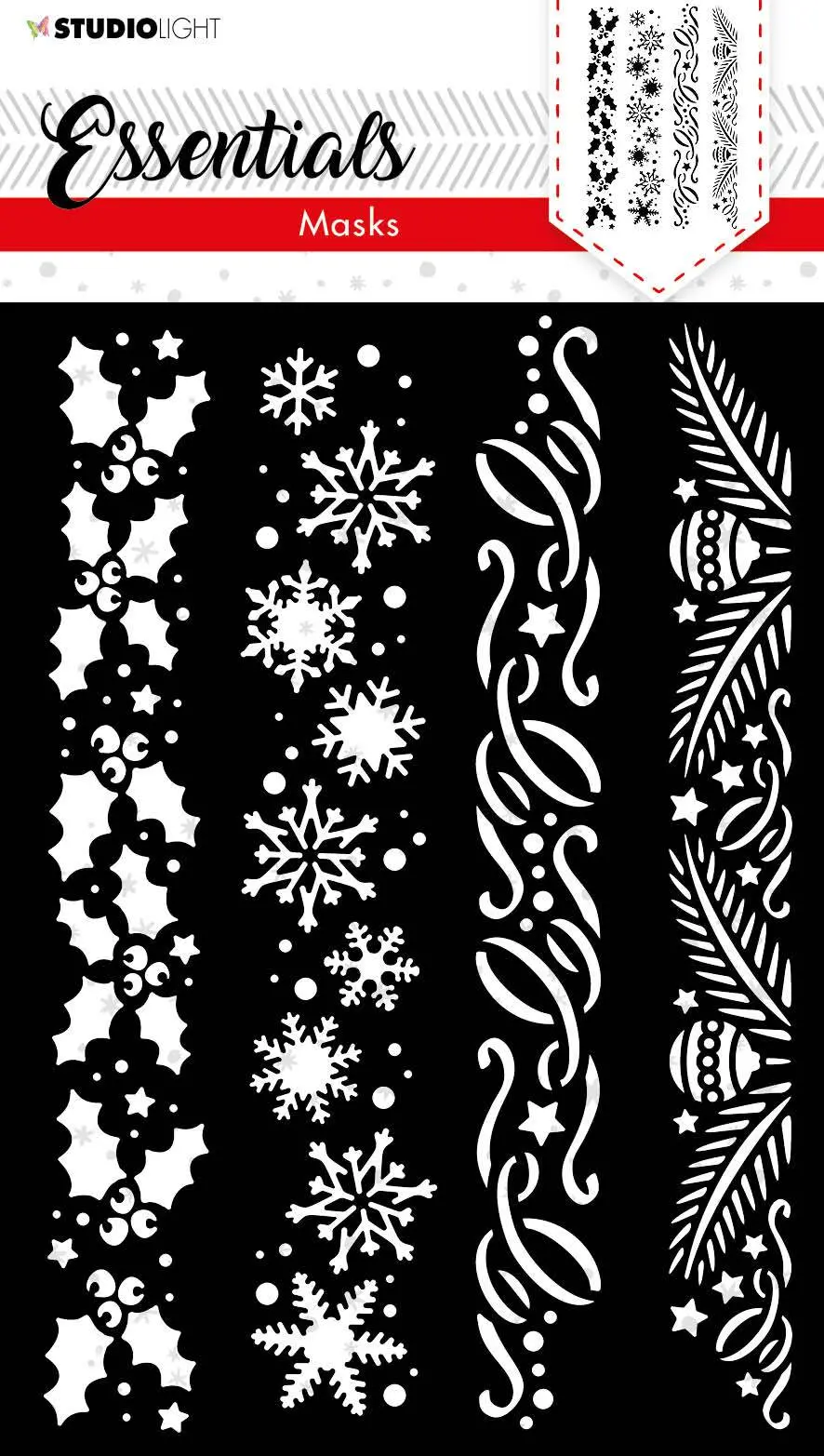 Sl Mask Christmas Vertical Borders Essentials 148X210mm 4 Pcs Nr.37 1