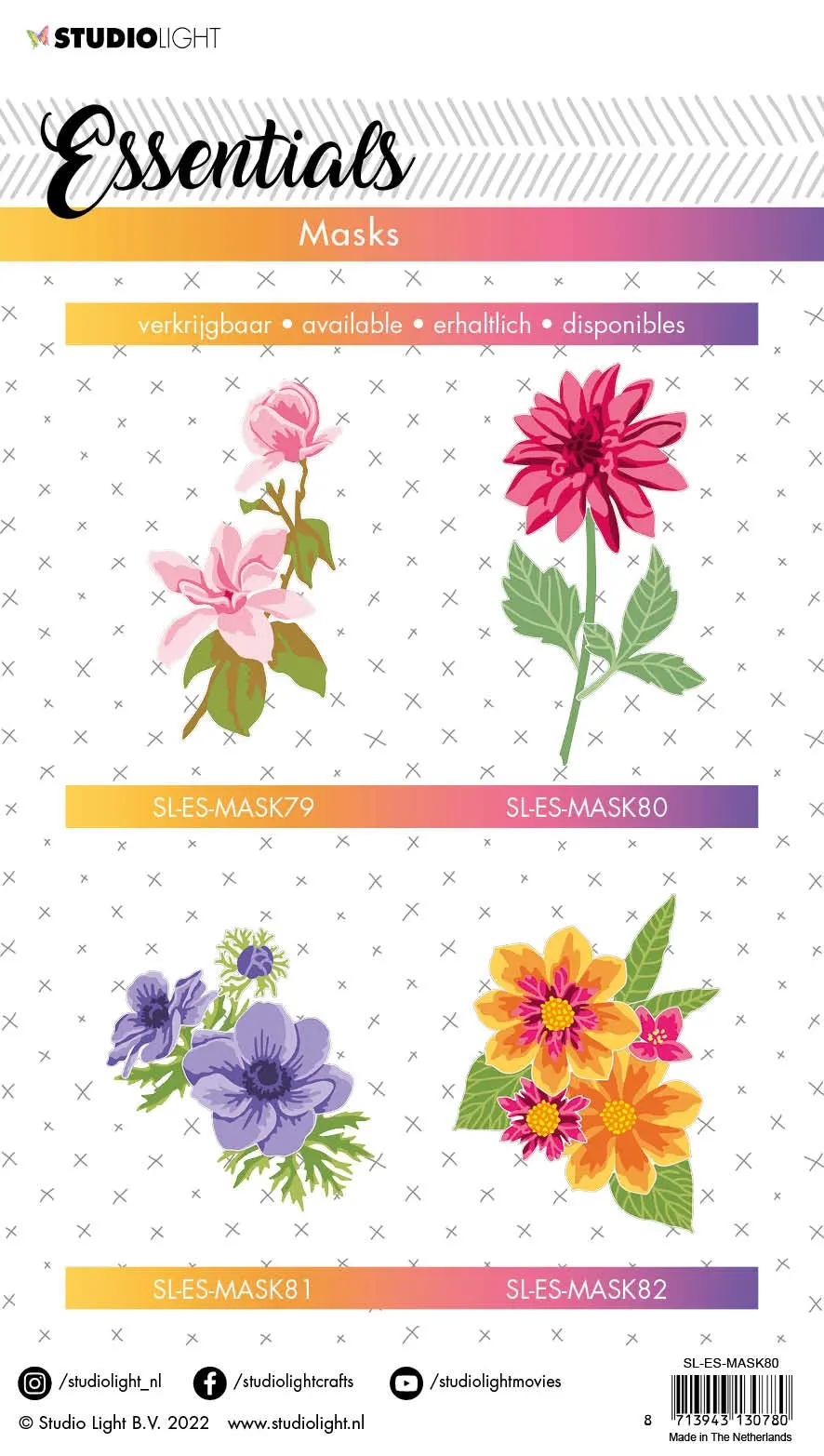 Sl Mask Dahlia Essentials 150X210x1mm 1 Pc Nr.80 2