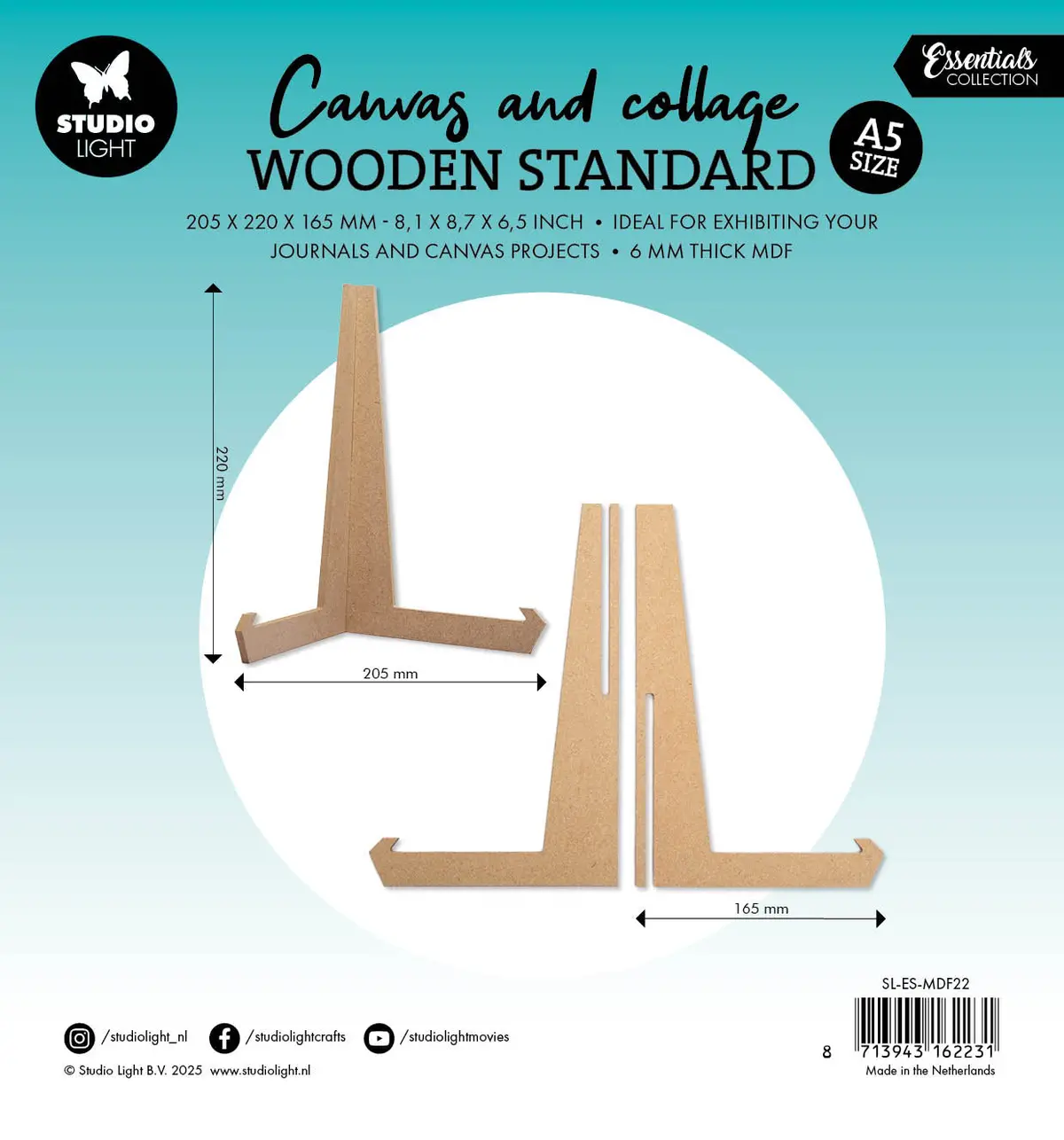 Sl Journal & Canvas Stand Mdf - A5 Essentials 2 Pieces 1