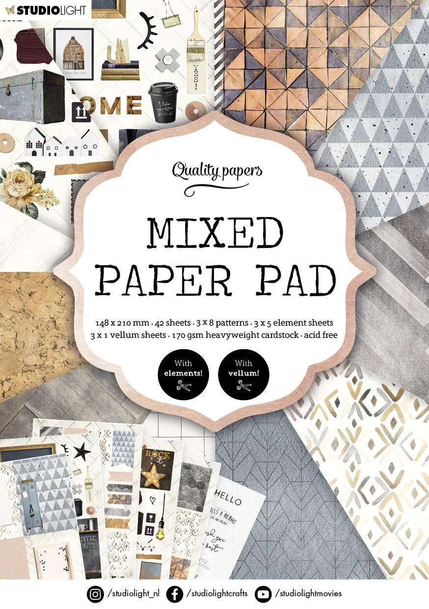 Sl Mixed Paper Pad Pattern Paper Essentials 148X210mm 42 Sh Nr.4 1