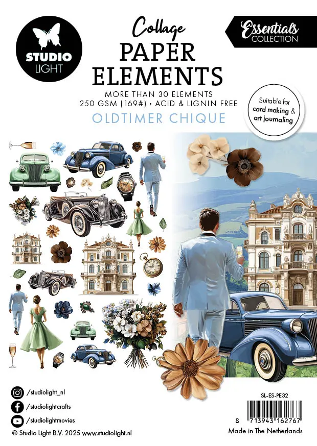 Sl Paper Elements Oldtimer Chique Essentials 34 Pieces 1