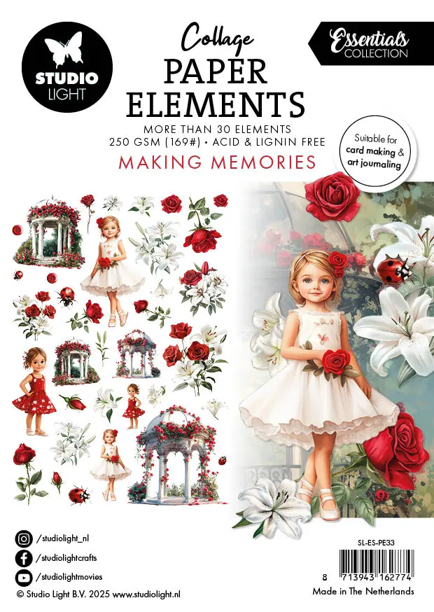 Sl Paper Elements Making Memories Essentials 35 Pieces 1