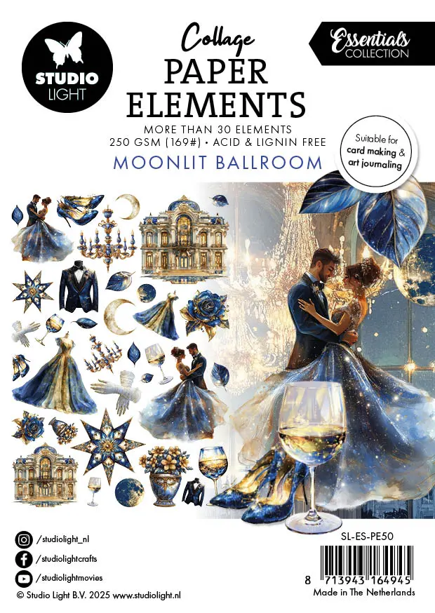 Sl Paper Elements Moonlit Ballroom Essentials 105X148x4mm 35 Pieces 1