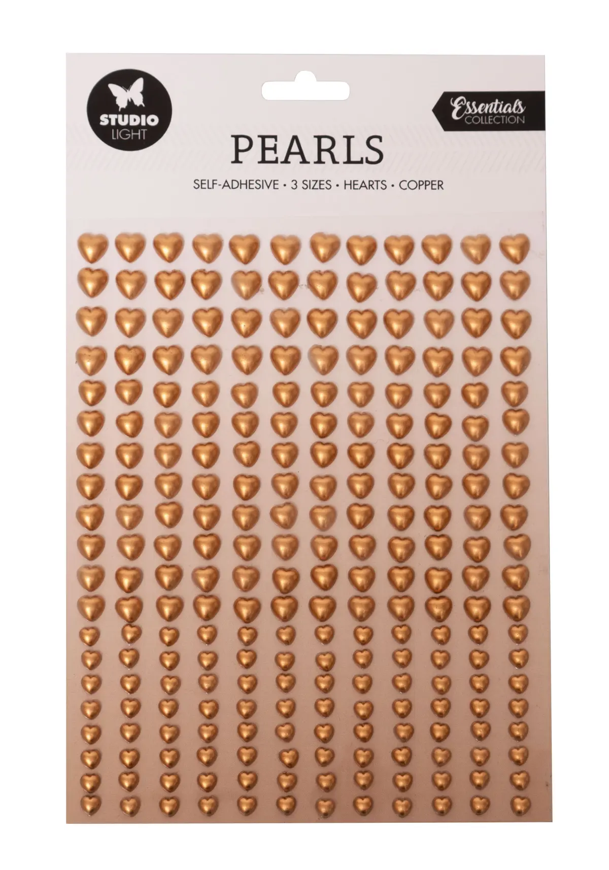 Sl Self-Adhesive Pearls Copper Hearts Essentials 140X230x4mm 240 Pc Nr.05 1
