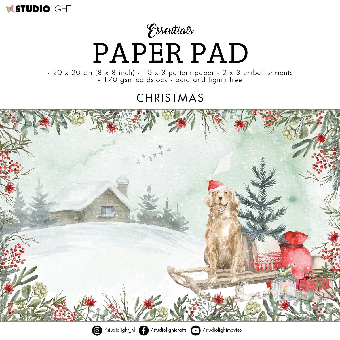 Sl Paper Pad Christmas Essentials 200X200x9mm 36 Sh Nr.76 1