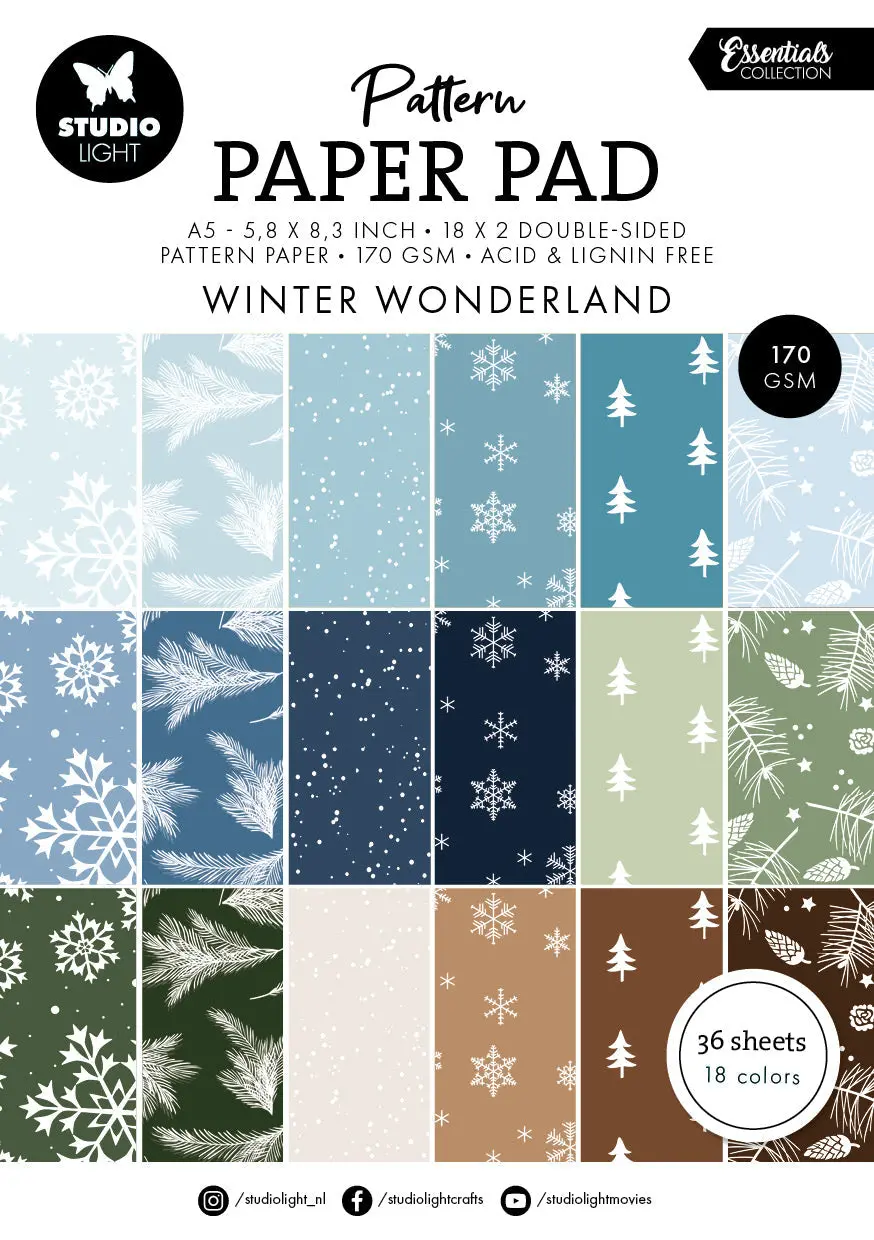 Sl Pattern Paper Pad  Winter Wonderland Essentials 36 Sheets 1