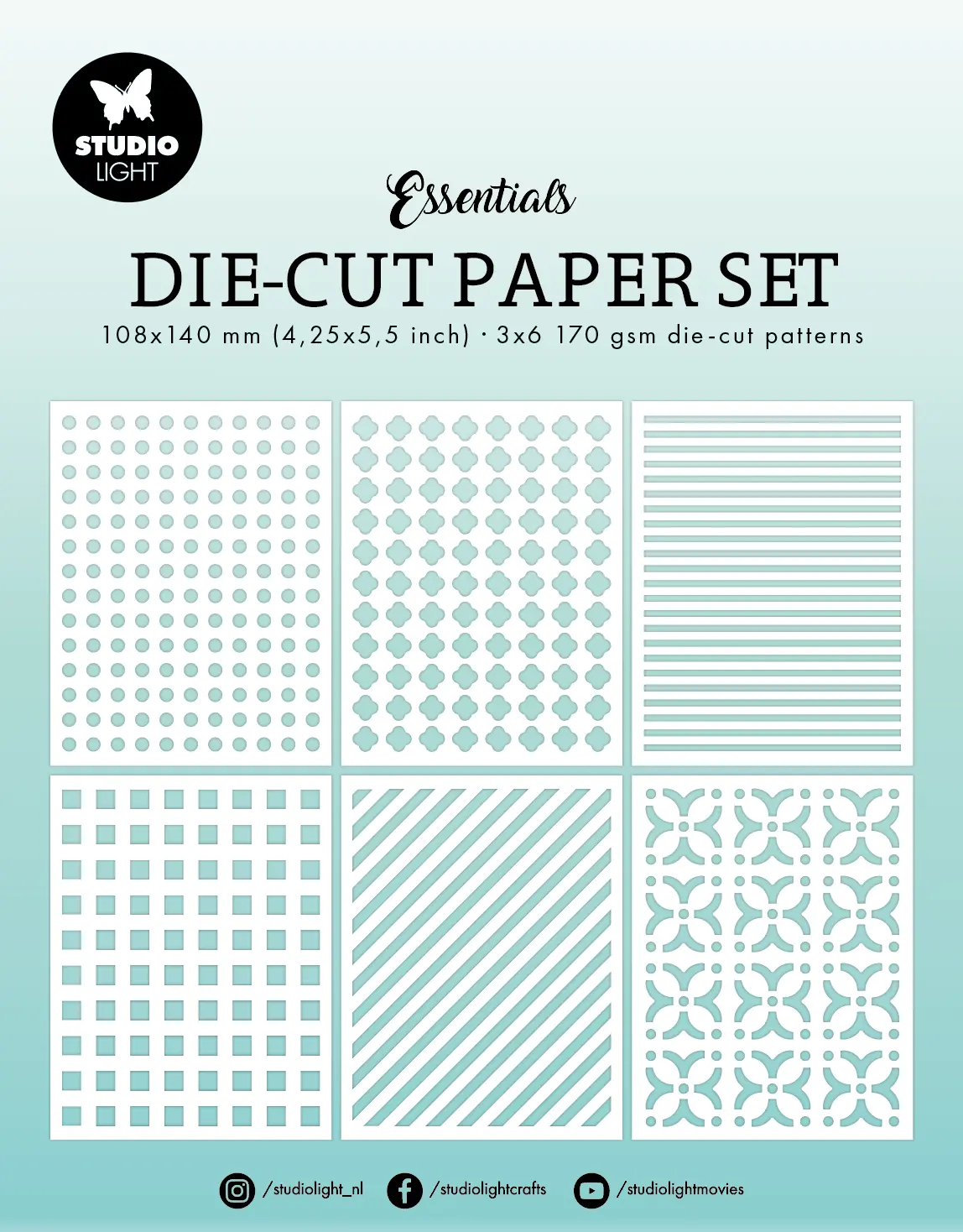 Sl Paper Set Die-Cut Paper Sheets Essentials 108X140x6mm 18 Pc Nr.36 1