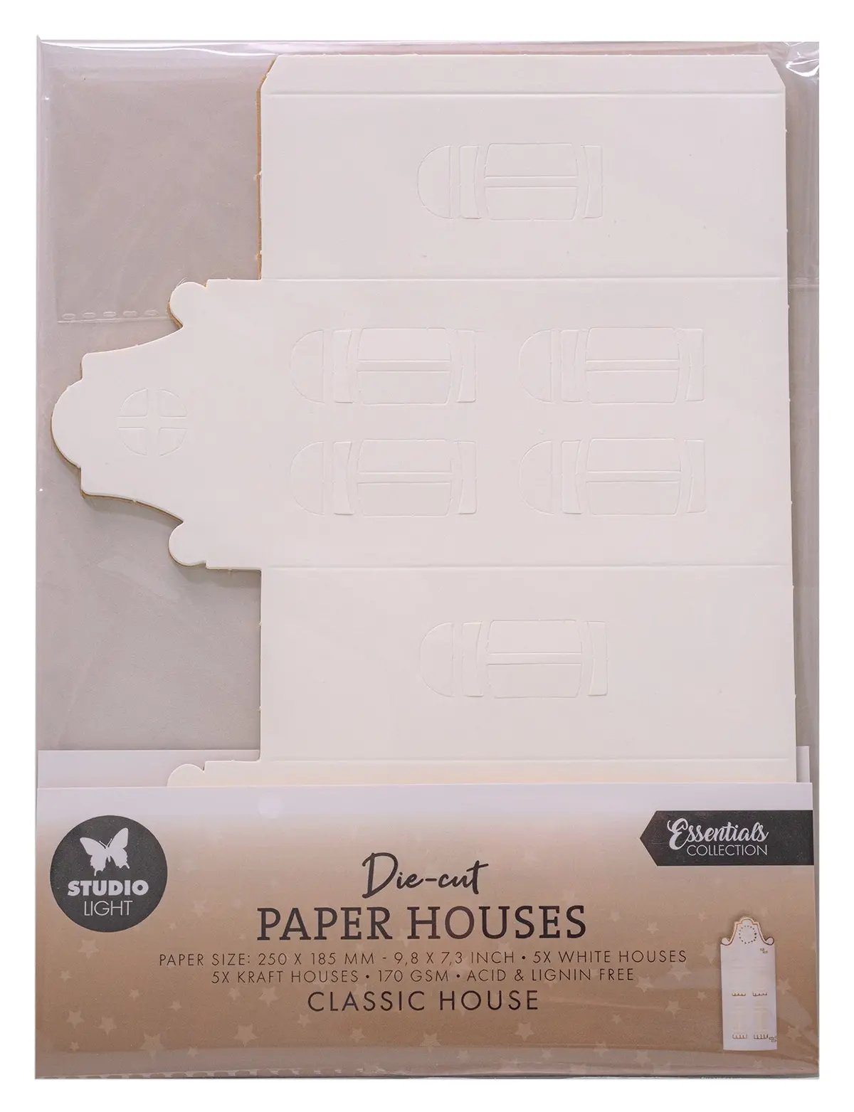 Sl Die-Cut Paper Houses Classic House Essentials 10 Sheets 1