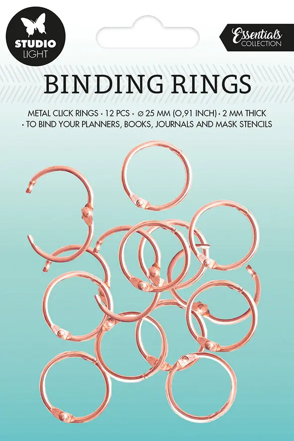 Sl Binding Click Rings Rose Essentials 23X23x3mm 12 Pc Nr.04 1