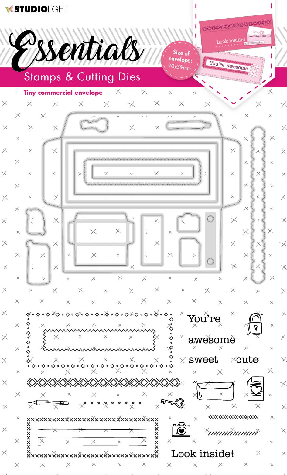 Sl Stamp & Cutting Die Tiny Commercial Envelope Essentials 148X210x1mm 32 Pc Nr.17 1