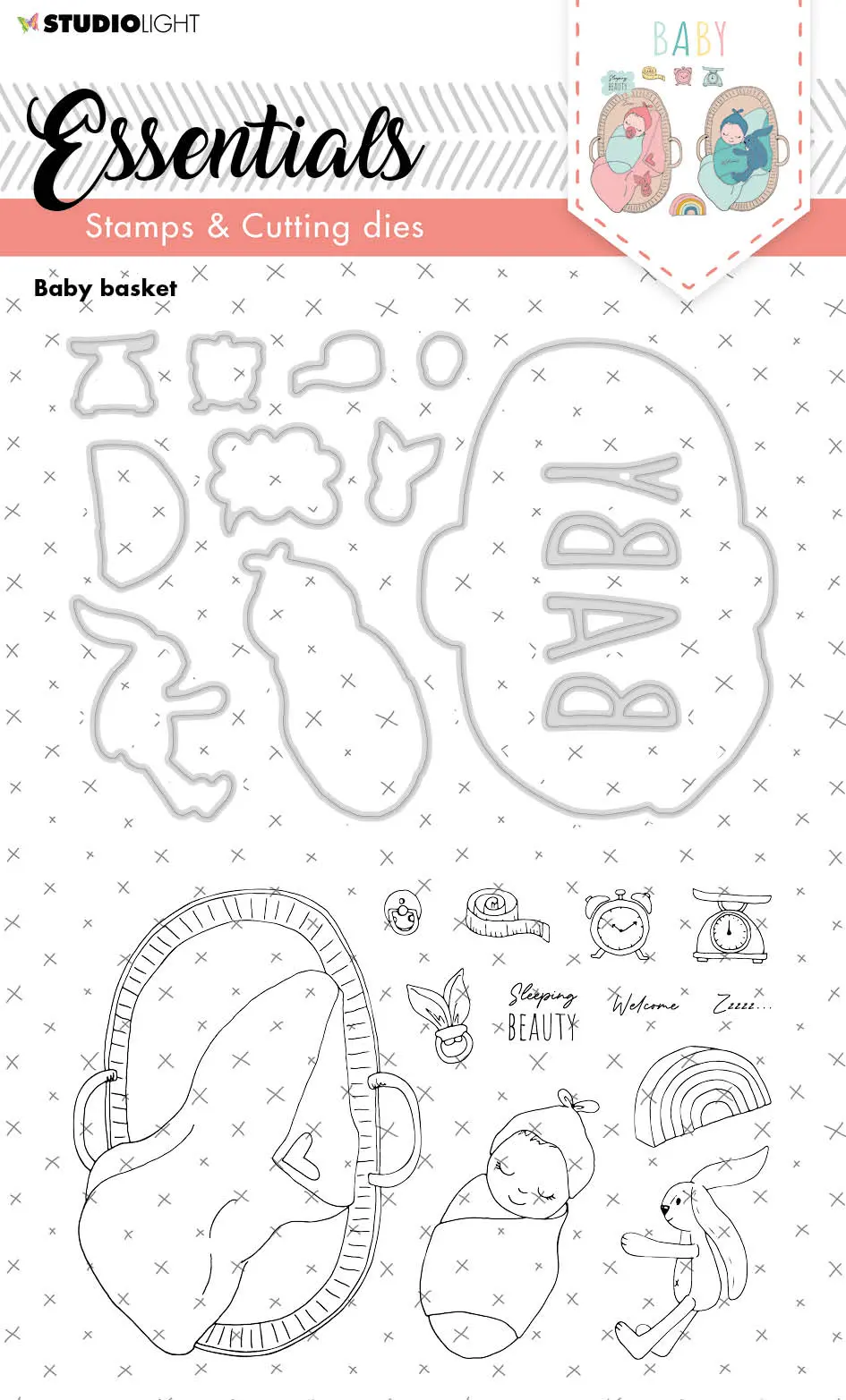 Sl Stamp & Cutting Die Baby Basket Essentials 148X210x3mm 1 Pc Nr.20 1