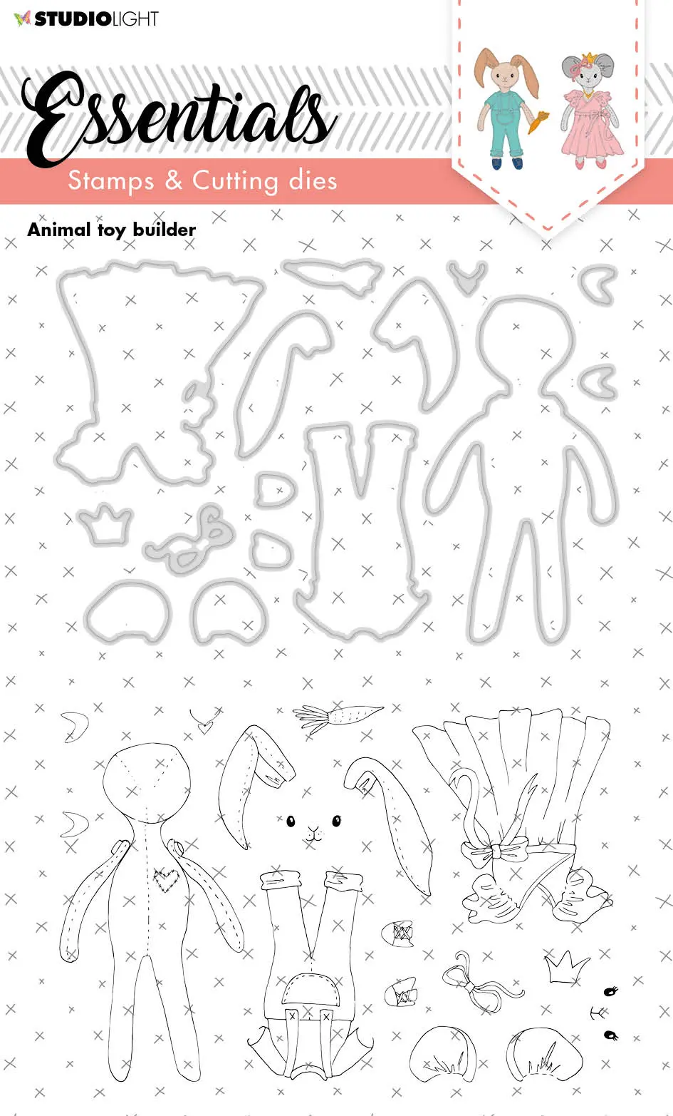 Sl Stamp & Cutting Die Animal Toy Builder Essentials 148X210x3mm 1 Pc Nr.21 1