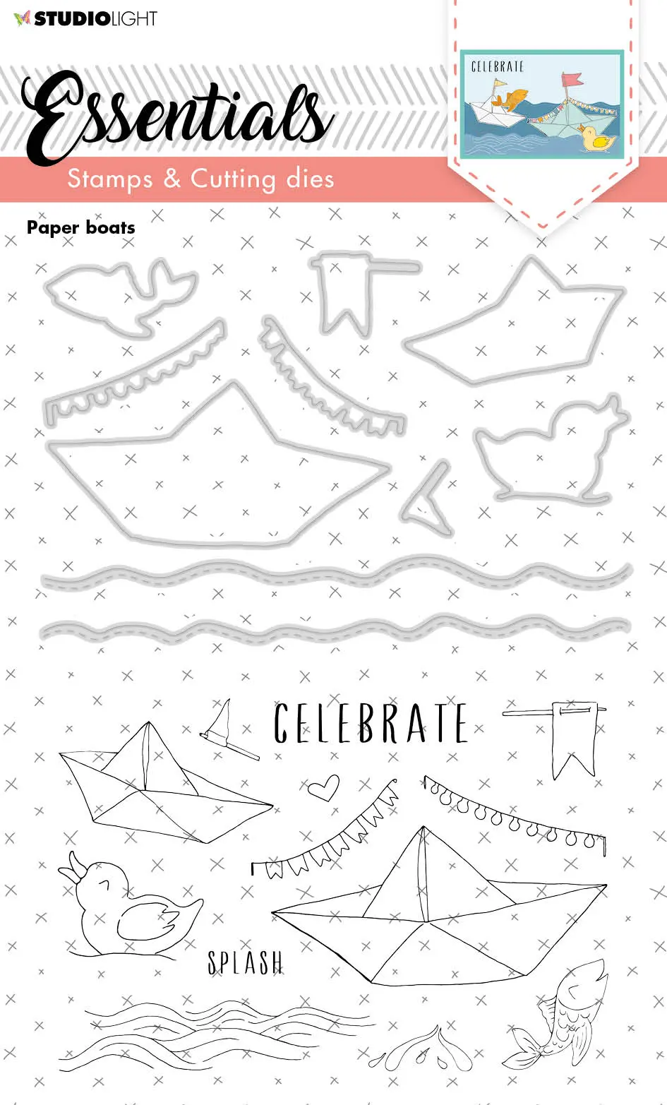 Sl Stamp & Cutting Die Paper Boats Essentials 148X210x3mm 1 Pc Nr.24 1