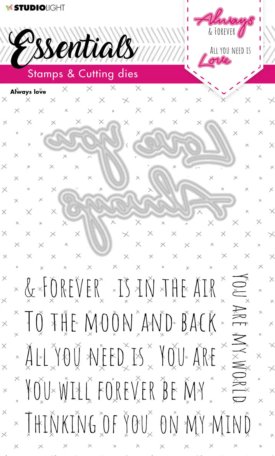 Sl Stamps & Cutting Die Always Love Essentials 148X191x1mm 14 Pc Nr.38 1