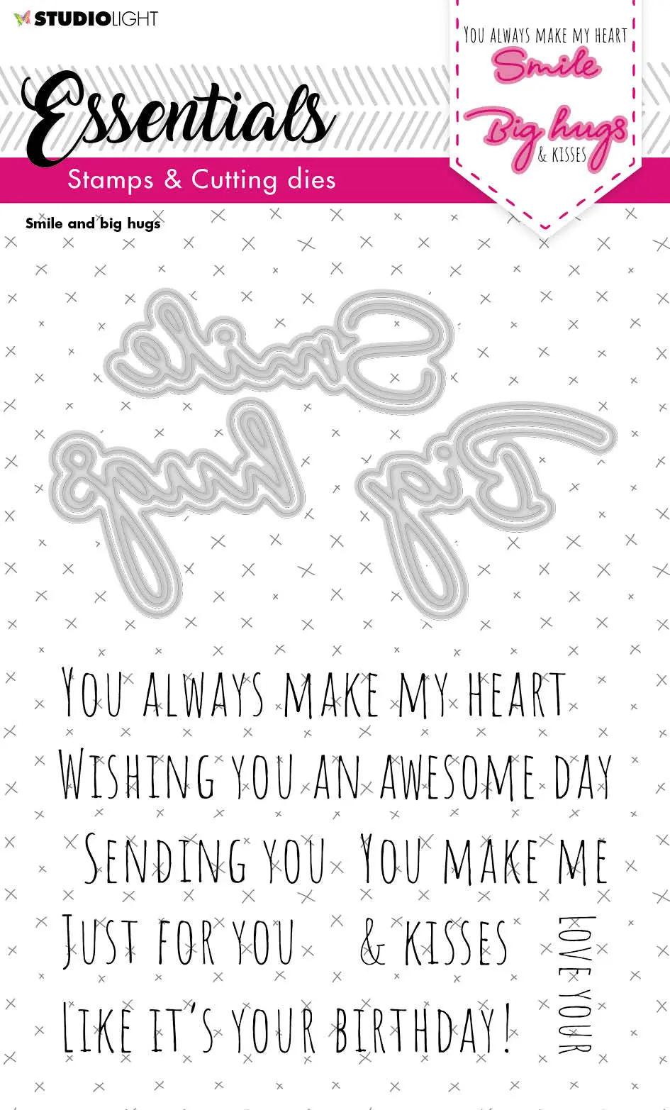 Sl Stamps & Cutting Die Smile And Big Hugs Essentials 148X191x1mm 14 Pc Nr.41 1