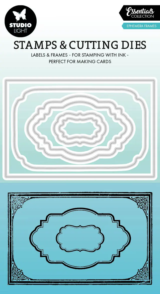 Sl Stamp & Cutting Dies Ephemera Frames Essentials 100X138x3mm 9 Pc Nr.69 1
