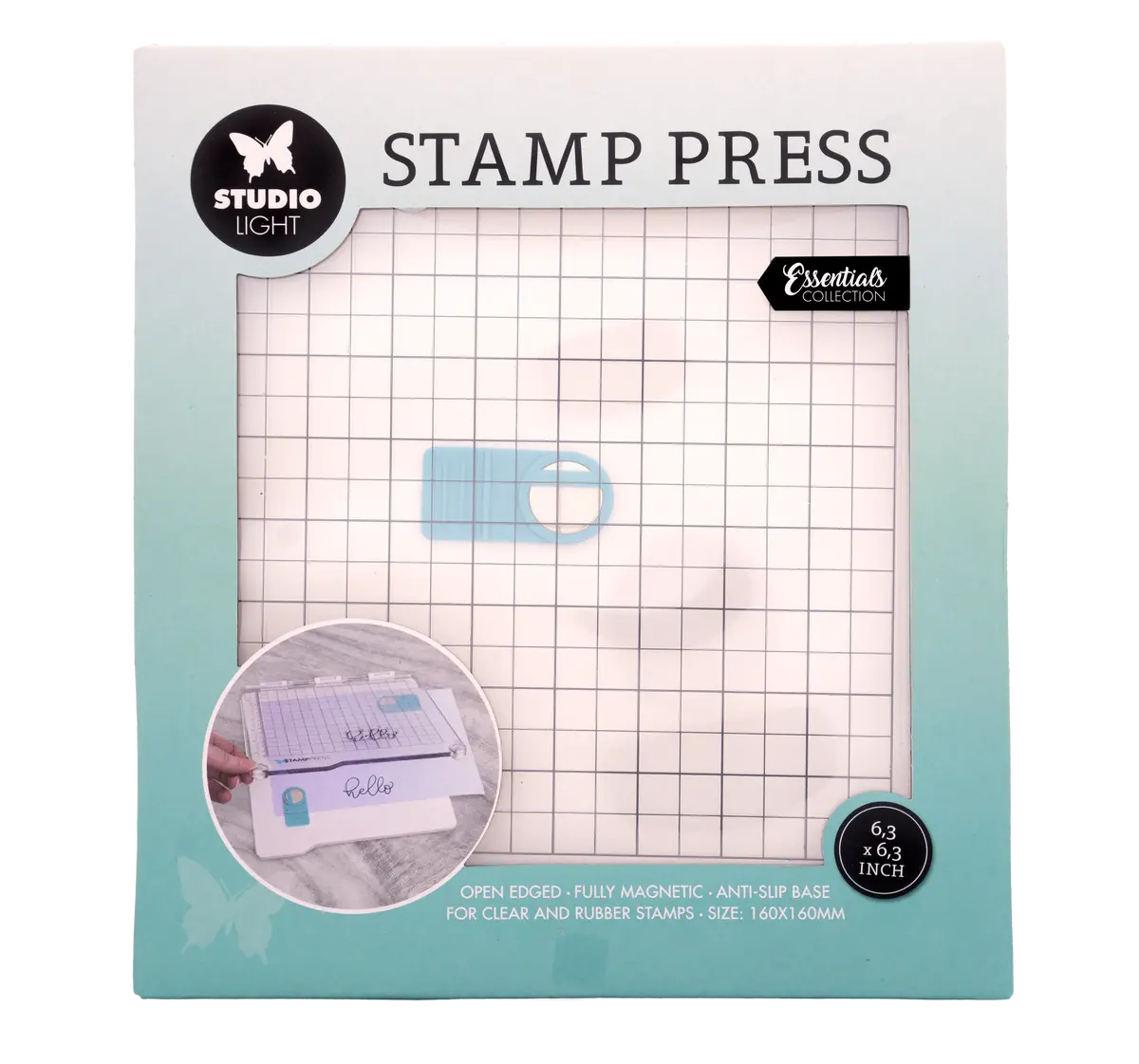 Sl Stamp Press Incl. 2 Magnets Essential Tools 160X160x20mm 3 Pcs Nr.01 1